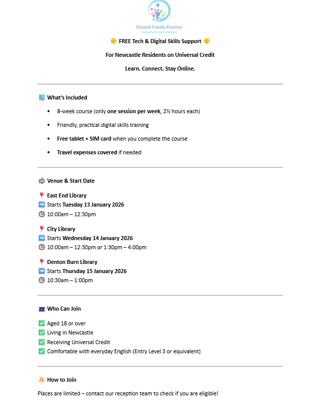 Free Tech & Digital Skills Support 